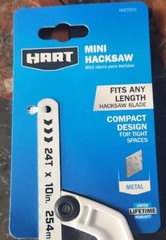 Hart Mini Carbon Steel Compact Hacksaw 24 TPI Blade Metal Cutting 10″ HHCTSH1