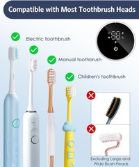 Toothbrush Cleaner Holder Wall Mount UV-C Light Drying Smart Screen