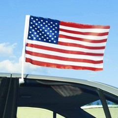 48 Pack Lot 12×17 USA Flags Car Window Clip On Fan Banners Car Flag US Seller