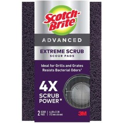 3 ~ Scotch-Brite Extreme Scrub Heavy Duty Scouring Pad For Grill 4.4 in. L 2 pk