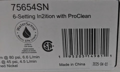 Delta 6-Setting In2ition ProClean Spotshield Showerhead Nickel Silver NOB