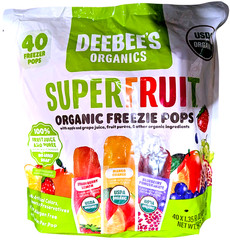 Deebee’s Organic Superfruit Freezie Pops Variety Pack 40 x 1.35 Fl Oz EXP 05/29