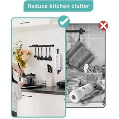 Holder Kitchen Roll Towel Paper Rack Under Cabinet Wall Toilet Self Adhesive