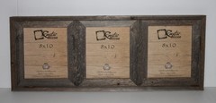 8×10-2.5″ Wide Reclaimed Rustic Barn Wood Collage Photo Frame – Holds 3 Photos