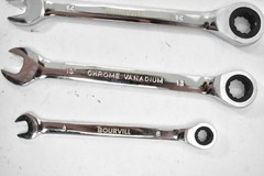 BOURVILL 6 Piece Metric Ratcheting Combination Wrench Set 8-19mm Silver