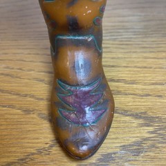 Novalty Hand Made Western Boot Candle Hand Made 4.4in Tall