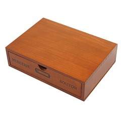 Single-Drawer Storage Box Wooden Desktop Jewelry Organizer Desktop Drawer