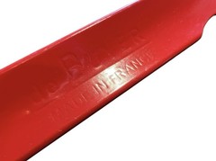 de Buyer France 9.5″ Carbon Steel Crepe Pan – 24cm Red Silicone Handle Mineral B