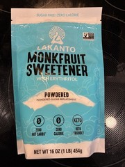 Lakanto Powdered Monkfruit Sweetener with Erythritol – Sugar Free 16 oz