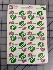 Girl Scouts Rule decal sheet. Set of 20