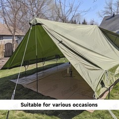 Canvas Tarp 26.5oz Heavy Duty Water and Mildew Resistant Tarpaulin RV Boat Cover