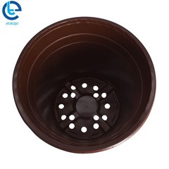 100 Pack Anti-Aging Plastic Round Plant Flower Pots For Seedling Cuttings