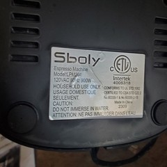 Sboly Espresso Machine Maker with Steam Milk Frother Espresso Model LPM201