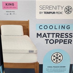 Serenity Tempur-Pedic 3 Inch Cooling Memory Foam Mattress Topper King
