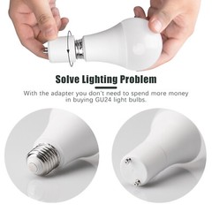 GU24 To E27 /E26 Screw LED Light Lamp Bulb Base Adapter Socket Converter Adaptor