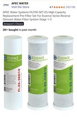 APEC Stages 1,2, & 3 Replacement Filters for Reverse Osmosis System – Set-ES