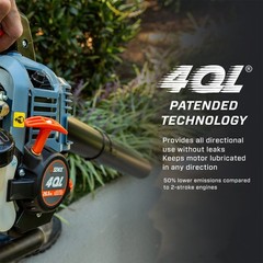 SENIX 4QL 26.5cc 4-Cycle Gas Powered Leaf Blower, 410 CFM/125 MPH, Dual-Grip Han