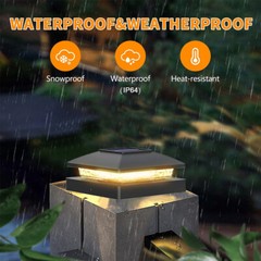 6/12/18Pack Solar Post Cap Light For 4×4 Outdoor Waterproof LED Deck Fence Light