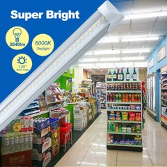 4FT 6 Pack LED Shop Light T8 Linkable Ceiling Tube Fixture 24W Daylight 6000K C