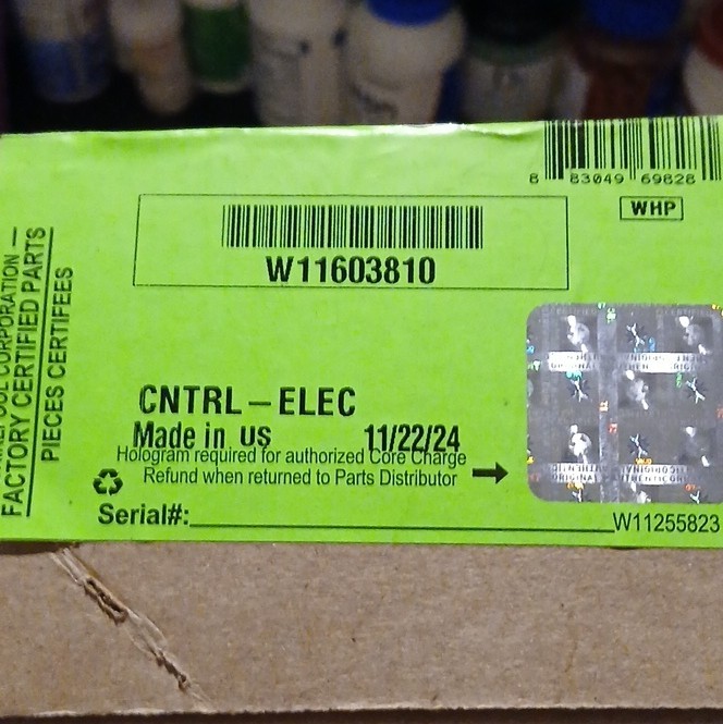 Whirlpool Washer Electronic Control Board W11603810 W11255823 CNTRL-ELEC