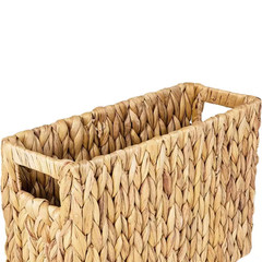 Brown 15 In. X 10.3 In. Water Hyacinth Freestanding Magazine Rack