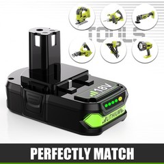 8Ah Replace Battery For RYOBI 18V Li-Lon Battery Charger Set P108 P102 P107