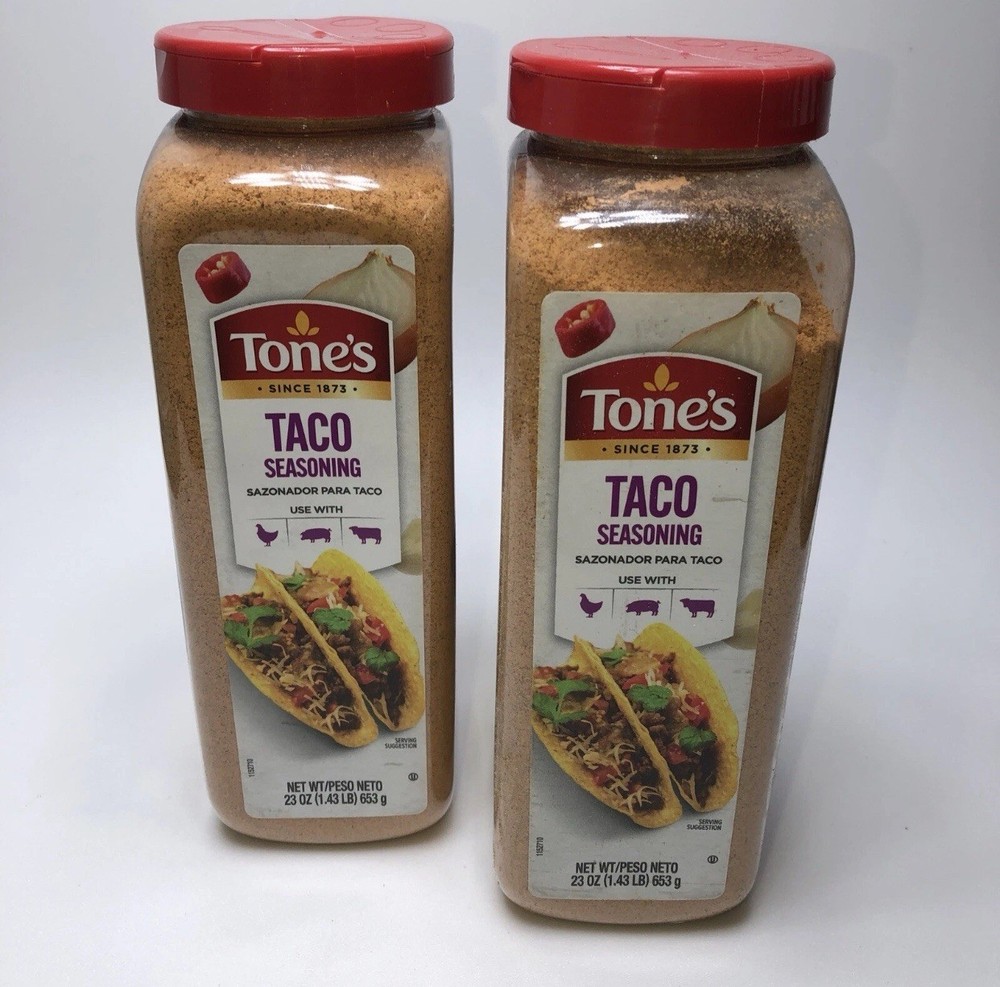 **2 Packs**Tone’s Taco Seasoning ( 23 oz. Each) ~ Expires 10/2026 or Latest