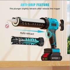 Cordless Electric Adhesive Caulking Gun Caulk Power Tool for 10oz. Sealant Glue