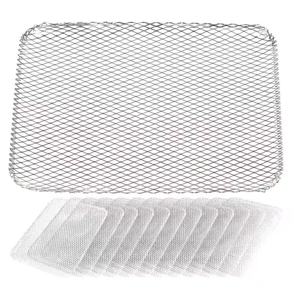 1-Piece Cast Iron Silver Aluminum Disposable Non-Stick Grill Topper Set for BBQ,