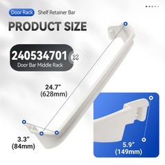 For Frigidaire Refrigerator 240534701 240534901 3PC Door Rack Shelf Retainer Bar