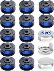 15 Pcs Weed Wacker String Replacement for Ryobi One+ 18V AC14RL3A, .065” String