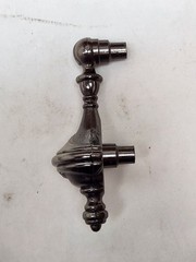 LOT OF 2 – AJAX #878 OLD IRON SILVER BLACK CABINET KNOB PULL With SCREWS