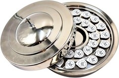 Silver Communion Tray – Stainless Steel 40-Cup Communion Ware for Churches