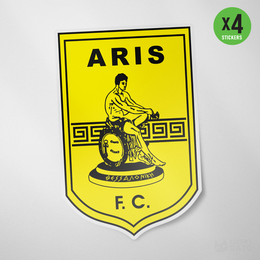 (4 Pack) Aris FC Greece Vinyl Sticker Decal Futbol Football Thessaloniki Soccer