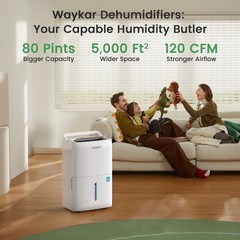30/80/ 120/ 150 Pint Energy Star Dehumidifier For Home, Basement & Large Space