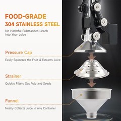 Commercial Citrus Juicer Squeezer Hand Press for Orange + a Stainless Steel Cup