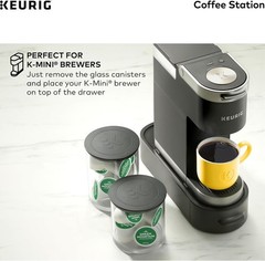 KEURIG Coffee Station Storage Organizer – Holds Both K-Cup & Ground Coffee
