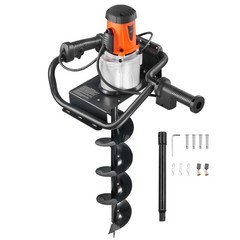 1500W Electric Post Hole Digger 5.71″ Earth Auger Bit+Extension Rod Quick Digger