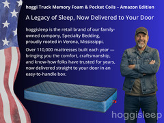 10 Inch Semi Truck Mattress, Memory Foam + Pocket Coils, MultiSize, Medium-Firm
