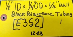 25’ft 4AN Fuel Line 1/8” ID x ¼” OD 110 psig Black Polyurethane Tubing [E3S2]