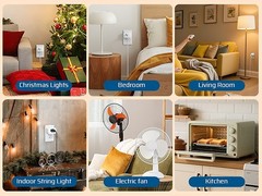 DEWENWILS Remote Control Outlet 3 Independent Wireless Sockets 15A 100ft