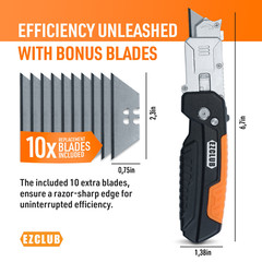 2 in 1 Multifunction Folding Utility Knife Scraper Tool Portable with Carry Case