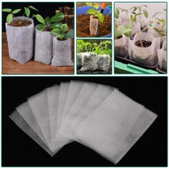 100PCS Non-woven Plant Grow Bags Nursery Bag Biodegradable Fabric Seedling Pot