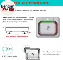 Sink Protectors for Kitchen Sink, Single Bowl Sink Bottom Grid 12.5″X16″X1.25″,