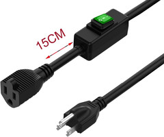 (3Feet) 3-Prong Outdoor Waterproof Extension Switch Cord, In-Line On/Off Switch