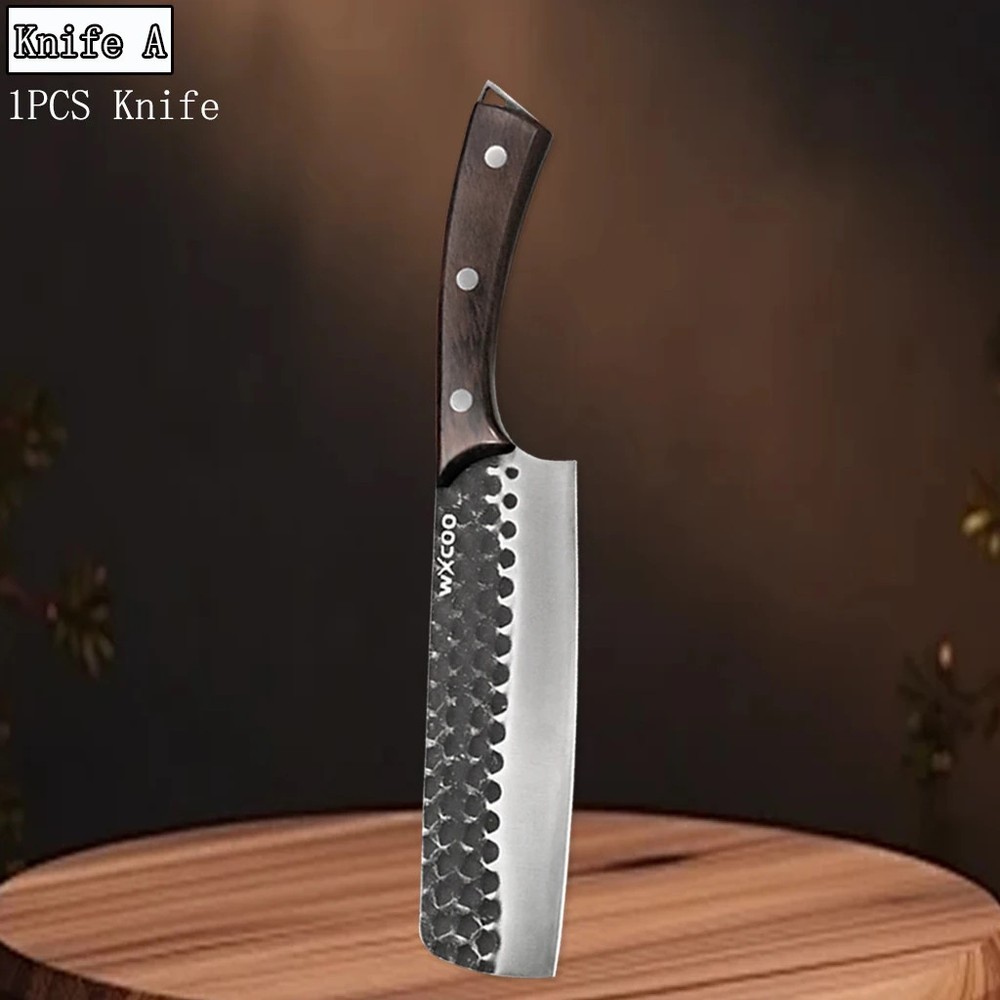 High Carbon Steel Kitchen Forged Chef Knife Butcher Boning Knife Meat Cleaver