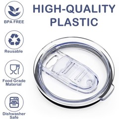 XccMe 1PCS 40 oz Tumbler Replacement Lid Only Compatible 40 Ounces, 1 Pack