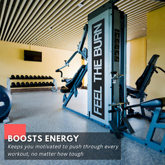 Motivational Wall Decal – Feel the Burn – Gym, Fitness, and Workout Room Decor