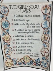 Girl Scouts Law Tapestry Wall Hanging Bannerette 13 x 18 in.