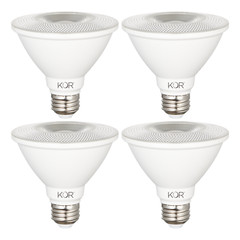 4 Pack LED Flood FL 10W 75W 120V PAR30/SN Short Neck Medium E26 3000K Warm White